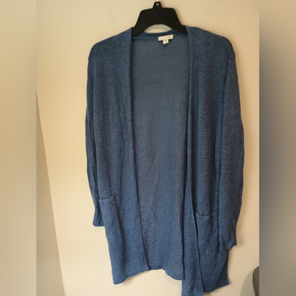 J. Jill Deep Blue Open Cardigan